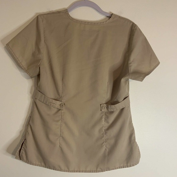 Grey's Anatomy By Barco Nude Mock Neck Scrub Top Medical Uniform Medium - Picture 8 of 8